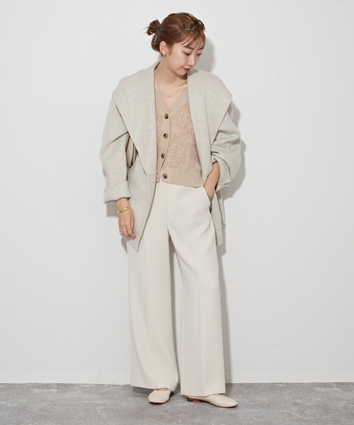 Plage ベージュ ノーカラージャケット コート plage（プラージュ） ジャケット 38 アイボリー レディース : ZOZOTOWN