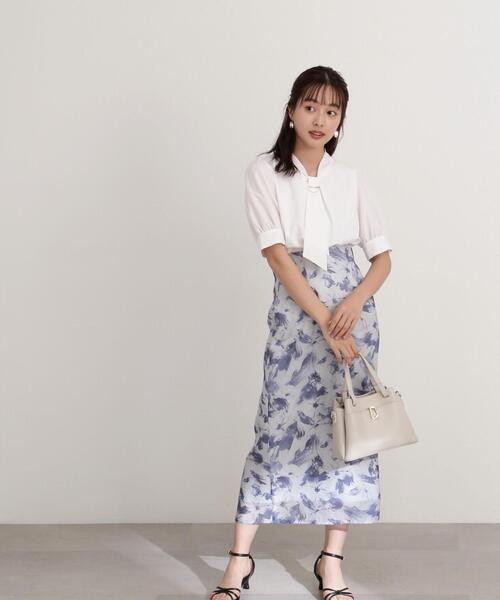 「PROPORTION BODY DRESSING」 半袖ブラウス MEDIUM ネイビー レディース_画像5