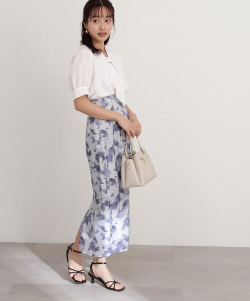 「PROPORTION BODY DRESSING」 半袖ブラウス MEDIUM ネイビー レディース_画像6
