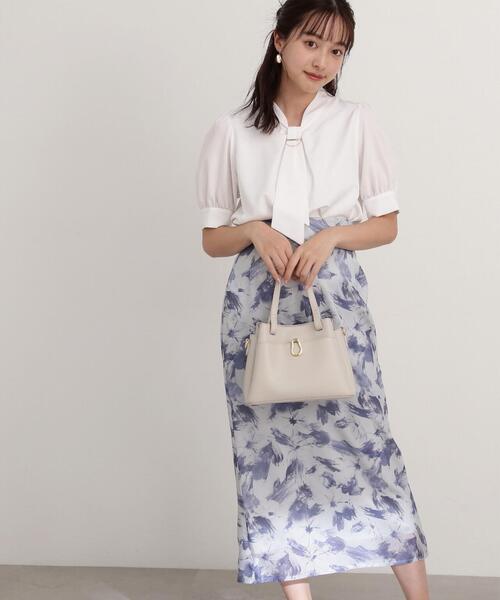 「PROPORTION BODY DRESSING」 半袖ブラウス MEDIUM ネイビー レディース_画像7