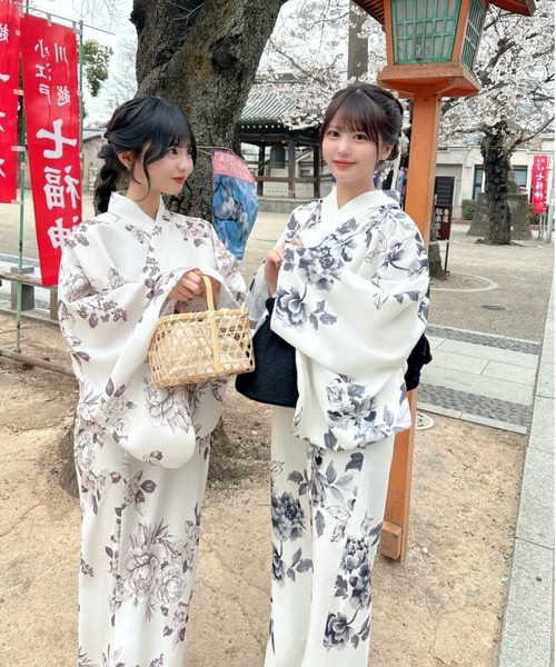 Ada. セパレート浴衣 浴衣 着付けのいらない 浴衣 3点セット