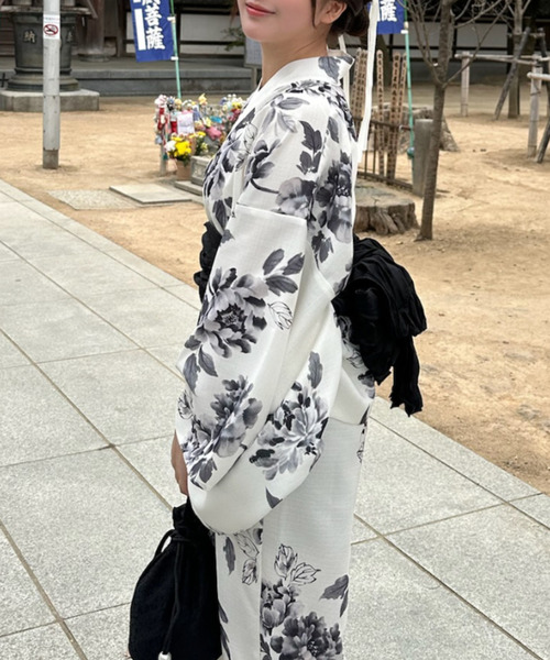 Ada. セパレート浴衣 浴衣 着付けのいらない 浴衣 3点セット