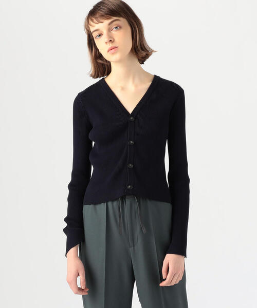 「MACPHEE」 ニットカーディガン S ベージュ レディース_画像7