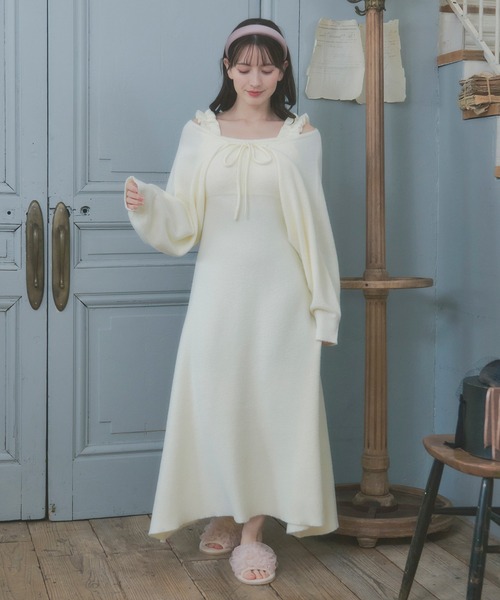 ルームウェア 部屋着 「SET ITEM」fluffy bolero one-piece set