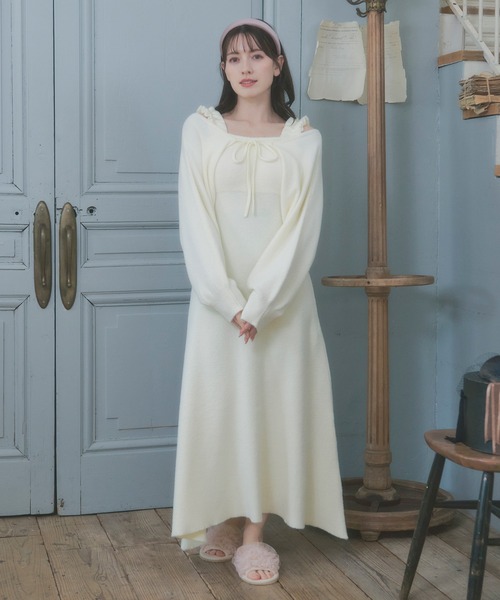 ルームウェア 部屋着 「SET ITEM」fluffy bolero one-piece set