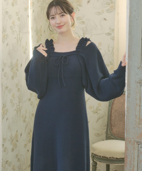ルームウェア 部屋着 「SET ITEM」fluffy bolero one-piece set