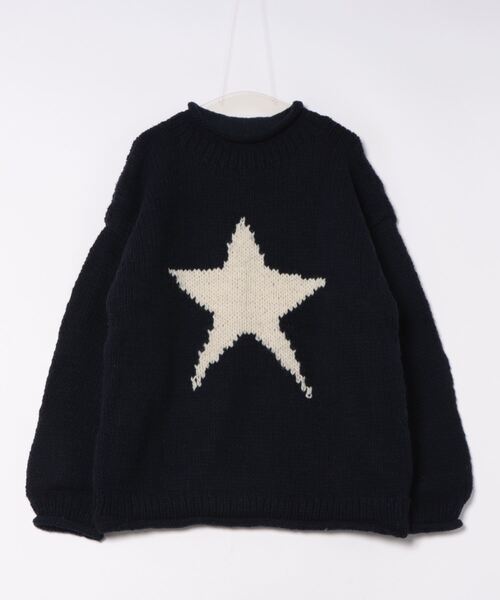 THRIFTY LOOK 長袖ニット フリー ダークネイビー メンズ : ZOZOTOWN