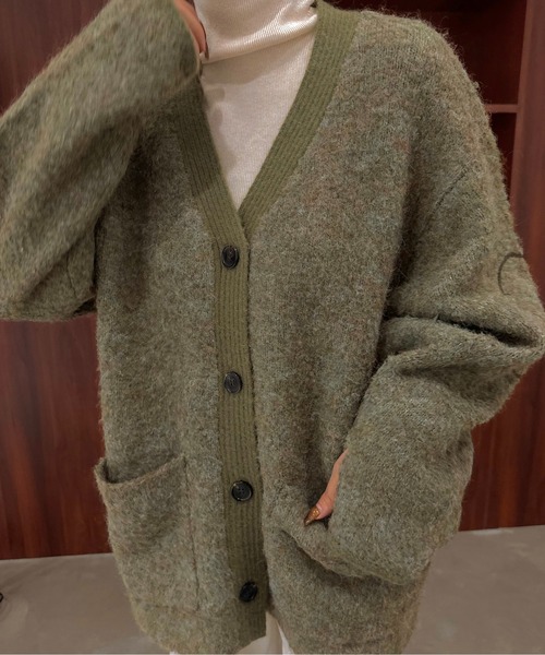 「lawgy」 カーディガン FREE グレー レディース_画像8