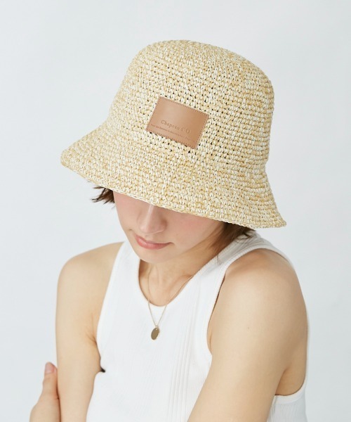 「Chapeau d' O」 ストローハット M/57.5cm ベージュ レディース_画像3