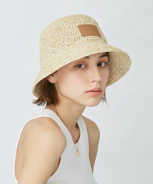 「Chapeau d' O」 ストローハット M/57.5cm ベージュ レディース_画像4