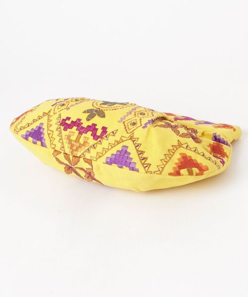 「MOYNA」 刺繍クラッチバッグ - イエロー レディース_画像3