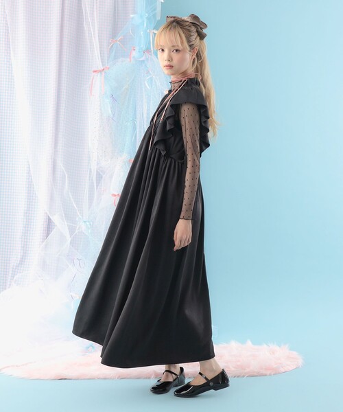 CAROLINA GLASER（カロリナ グレイサー） ワンピース フリルスリーブ V