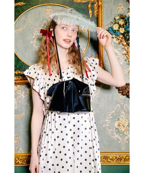 CAROLINA GLASER（カロリナ グレイサー） ワンピース フリルスリーブ V