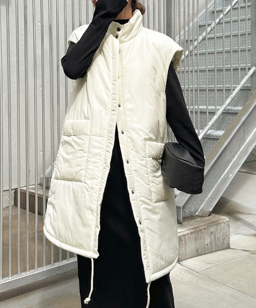 「select MOCA by son」 ベスト SMALL グレイッシュベージュ レディース_画像2