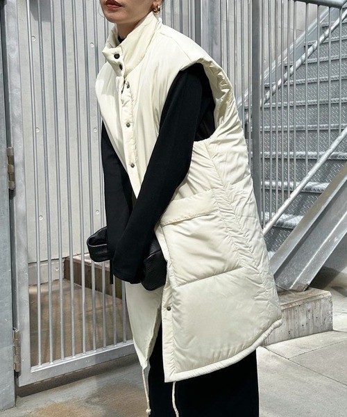 「select MOCA by son」 ベスト SMALL グレイッシュベージュ レディース_画像4