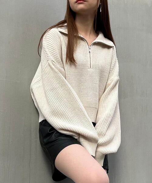 「INGNI」 長袖ニット M ブルー レディース_画像4