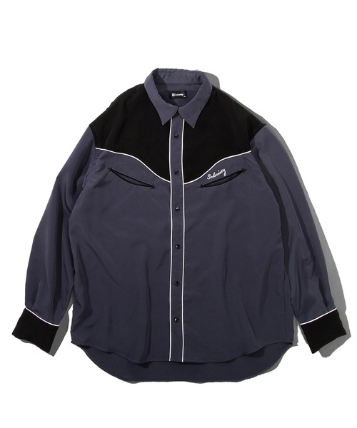 「Subciety」 長袖シャツ MEDIUM グレー メンズ_画像6