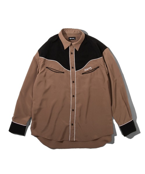 「Subciety」 長袖シャツ MEDIUM グレー メンズ_画像7