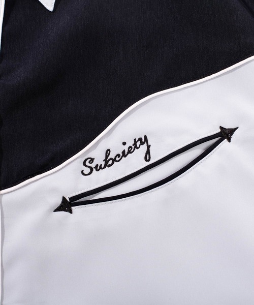 「Subciety」 長袖シャツ MEDIUM グレー メンズ_画像9