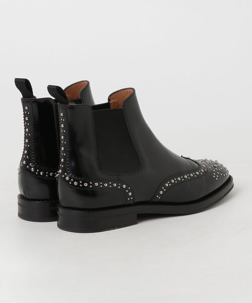 【美品・最安】Church's チャーチ　スタッズ サイドゴアブーツ 36 Church's（チャーチ） スタッズ サイドゴアブーツ 36 ブラック