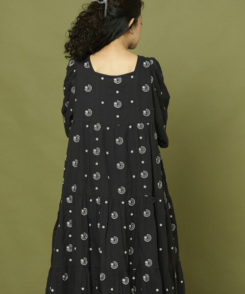 「Freada」 長袖ワンピース ONE SIZE ブラック レディース_画像8