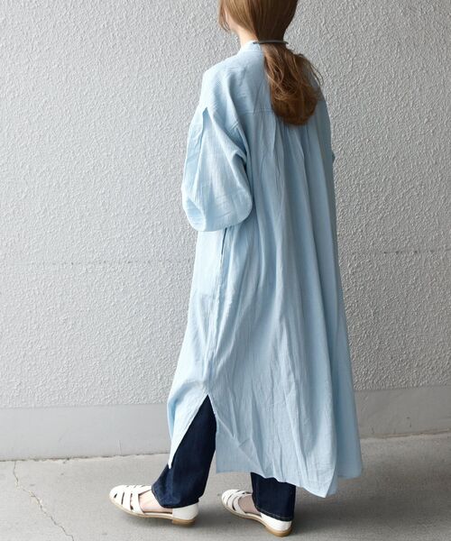 SHIPS any 「SHIPS any」 長袖ワンピース ONE SIZE ライトブルー