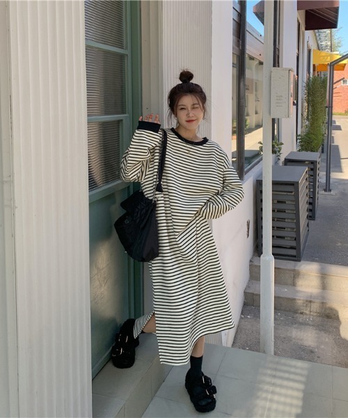 「Per sist ence」 長袖ワンピース FREE ブラック レディース_画像5