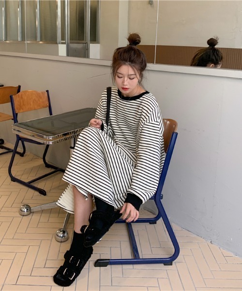 「Per sist ence」 長袖ワンピース FREE ブラック レディース_画像9