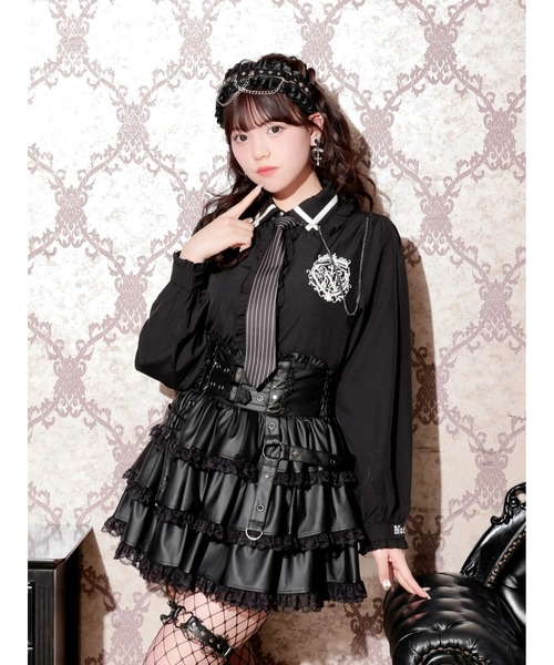 LIMI feu 黒と白ストライプ重ね着変形タンクトップ y861-3_3ade347d-c7f9-46df-8628