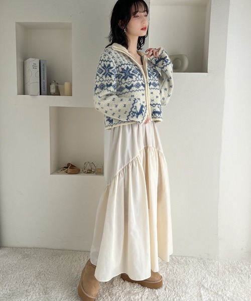 「mily bilet」 ニットカーディガン MEDIUM ミント レディース_画像5