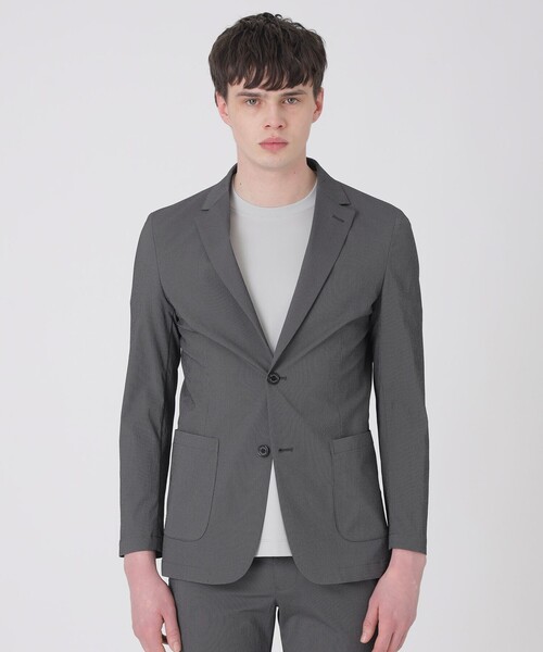 hide M/L ジャケット グレー/ブラック BLACK LABEL CRESTBRIDGE（ブラックレーベル クレストブリッジ