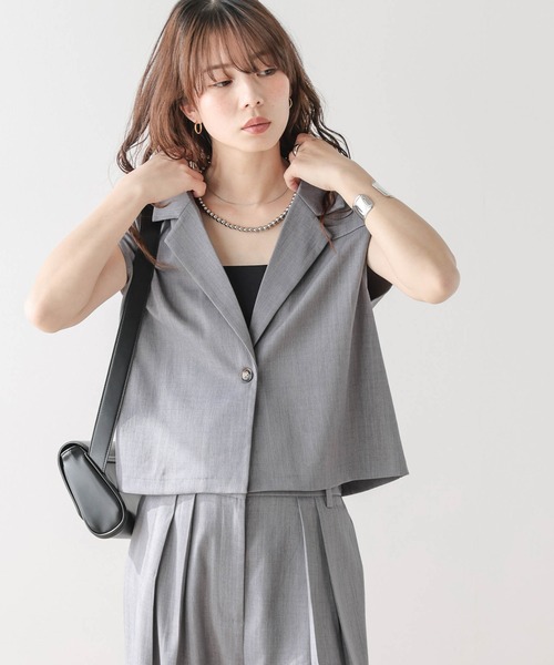 セットアップ テーラードベスト＆ワイドパンツ レディース : ZOZOTOWN