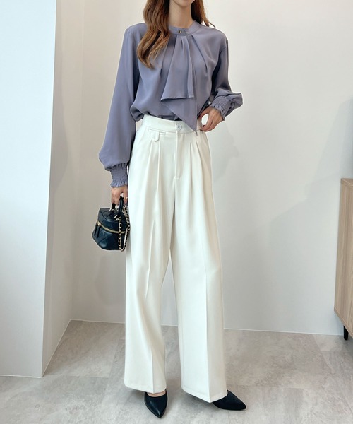 「Futier land」 長袖ブラウス LARGE ライトグレー レディース_画像8