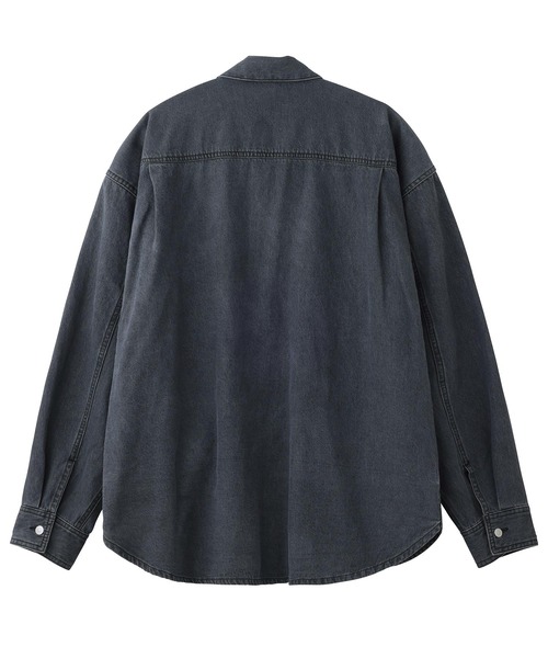 「SILAS」 長袖シャツ X-LARGE ライトインディゴブルー メンズ_画像5