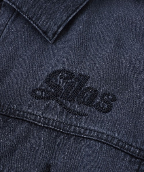 「SILAS」 長袖シャツ X-LARGE ライトインディゴブルー メンズ_画像9