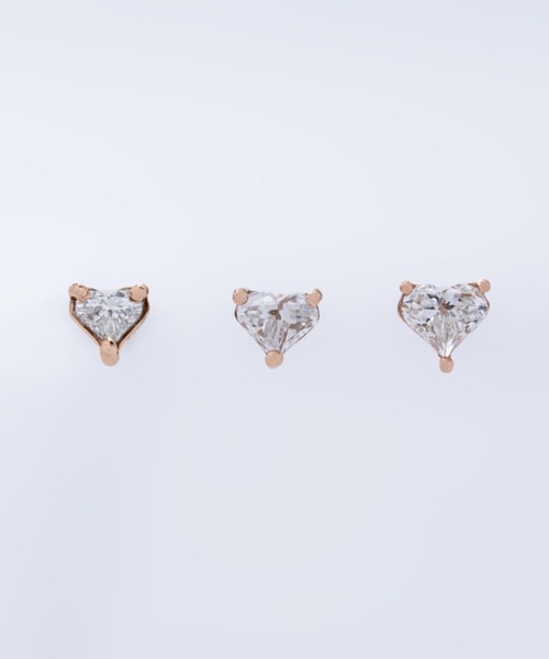 ピアス 「FLAWLESS HEART / フローレスハート」K18gr フローレスハート ダイヤモンドピアス03 ペア ローズゴールド レディースの画像