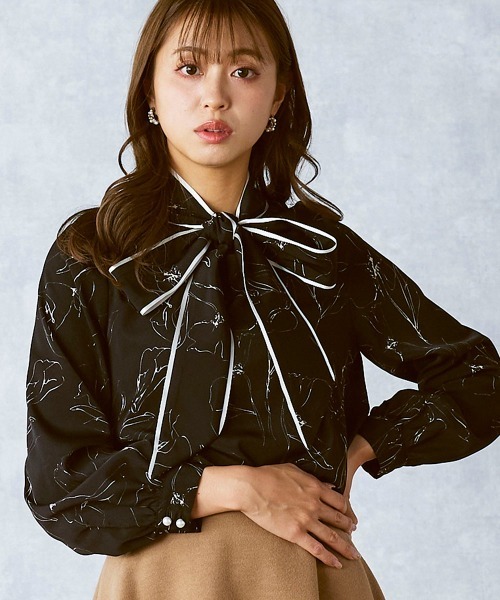 「QUEENS COURT」 長袖ブラウス M ピンク レディース_画像2