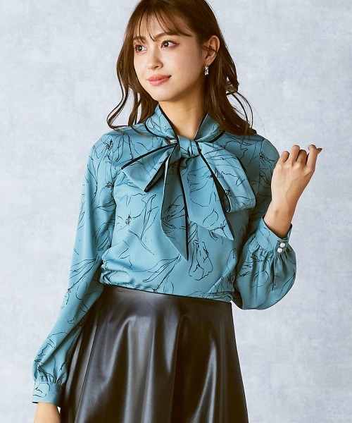 「QUEENS COURT」 長袖ブラウス M ピンク レディース_画像9