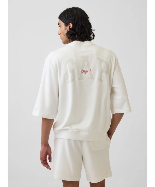 トレーナー スウェット オーバーサイズ GAPロゴ フレンチテリーTシャツ メンズ レディースの画像