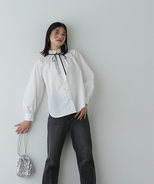 「N.(N. Natural Beauty Basic)」 長袖ブラウス MEDIUM ブルー系その他 レディース_画像6