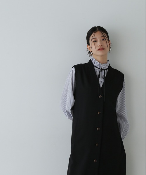 「N.(N. Natural Beauty Basic)」 長袖ブラウス MEDIUM ブルー系その他 レディース_画像9