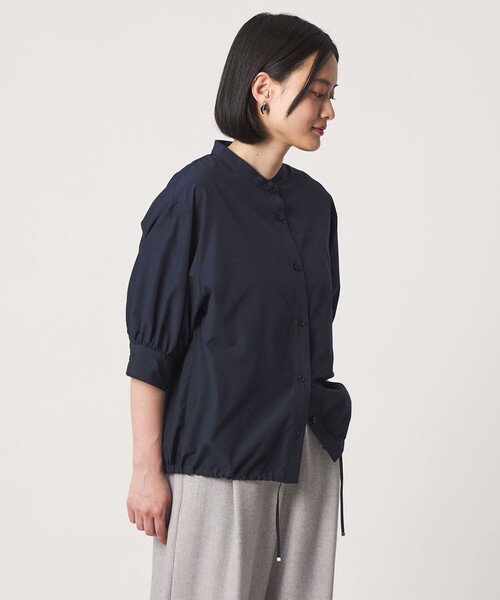 「A DAY IN THE LIFE UNITED ARROWS」 半袖ブラウス FREE ネイビー レディース_画像2