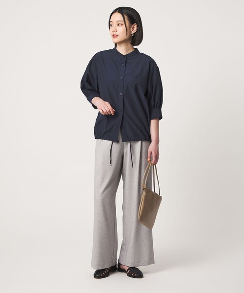 「A DAY IN THE LIFE UNITED ARROWS」 半袖ブラウス FREE ネイビー レディース_画像3