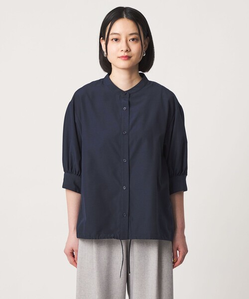 「A DAY IN THE LIFE UNITED ARROWS」 半袖ブラウス FREE ネイビー レディース_画像4