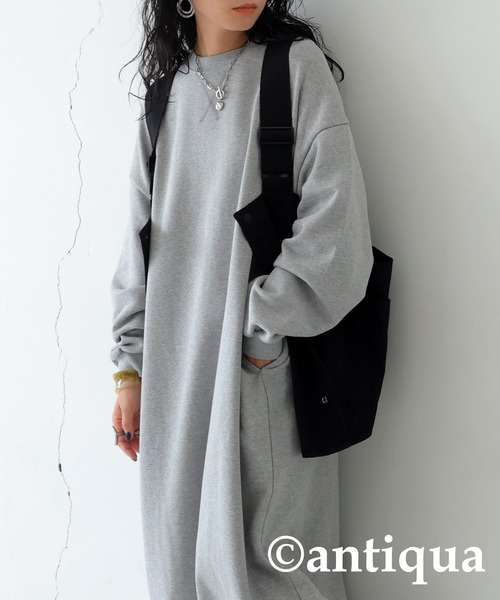 antiqua（アンティカ） 長袖ワンピース FREE ブルー レディース