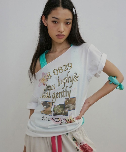SCULPTOR（スカルプター） tシャツ Healing Off-Shoulder Tee