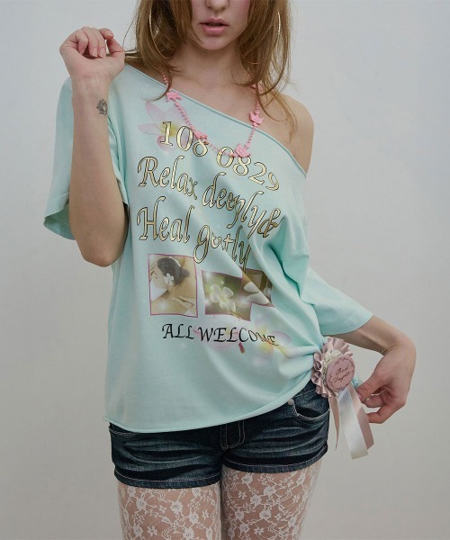 SCULPTOR（スカルプター） tシャツ Healing Off-Shoulder Tee