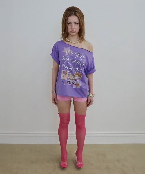 SCULPTOR（スカルプター） tシャツ 半袖 Healing Off-Shoulder Tee