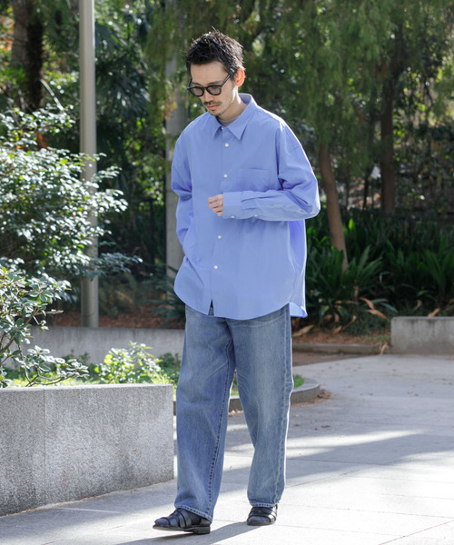 「THOMAS MASON」 長袖シャツ MEDIUM ブルー系その他 メンズ_画像6