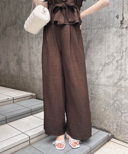INGNI（イング） セットアップ 夏 金ボタンビスチェ＋ワイドパンツ